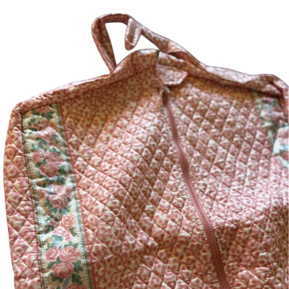 Vera Bradley Vintage 80s Pink Delft Pattern Large Folding Garment & Duffel Bags - Picture 4 of 12
